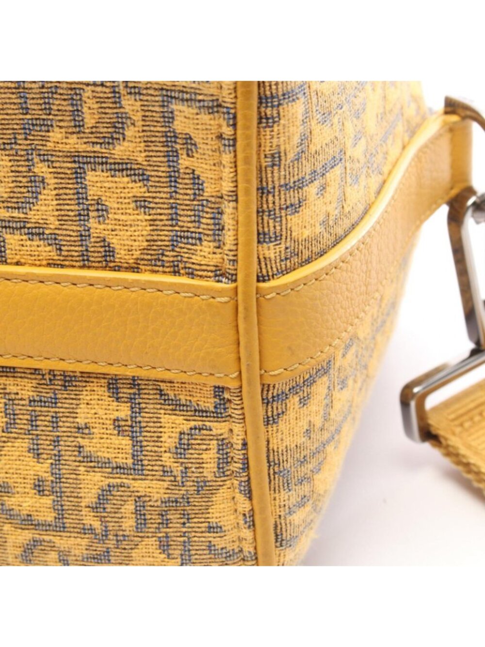 Dior Handbag Rango 26 Oblique 2-Way Yellow Canvas Leather - Picture 6 of 8